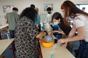 Dr. Boulard and students in the Zero Waste Workshop